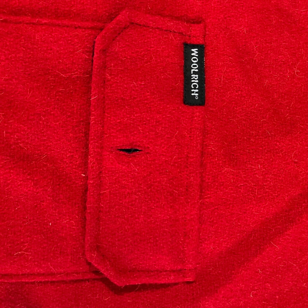 Woolrich Vtg 90s Red Wool Alaska Shirt Jac Jacket XL Heavy CPO Americana NWOT - Picture 6 of 14